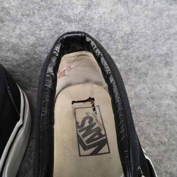 Vans Shoes Womens 9 Classic Slip On Platform Sneakers Canvas Black Skate Casual - Picture 4 of 16